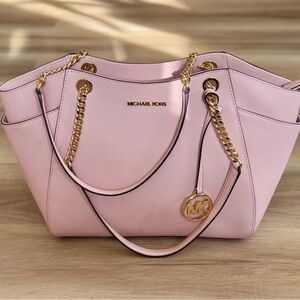Michael Kors Jet Set Chain Tote – Blush Pink Saffiano Leather – Like New